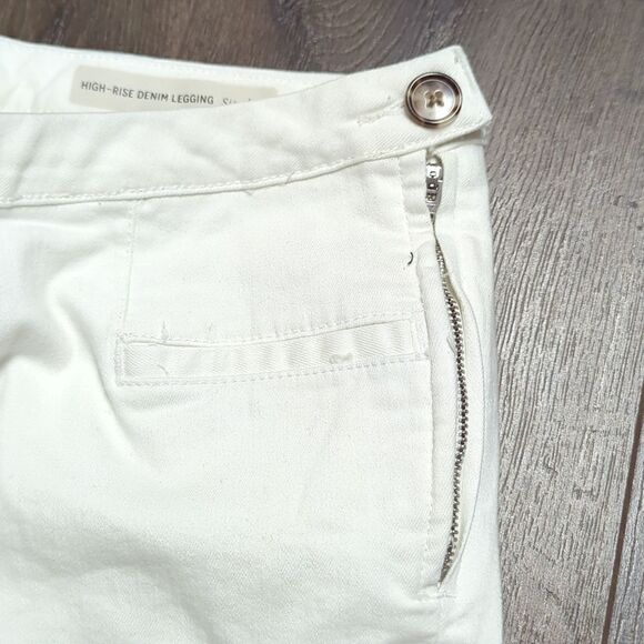 Anthropologie Pilcro and the Letterpress High Rise Denim Leggings size 28 White - Picture 9 of 11